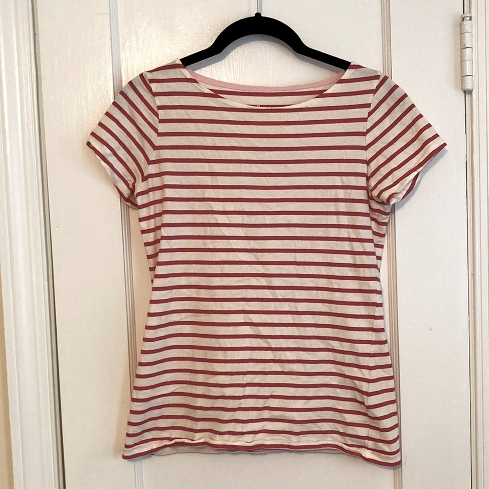Red and white Breton stripped tee